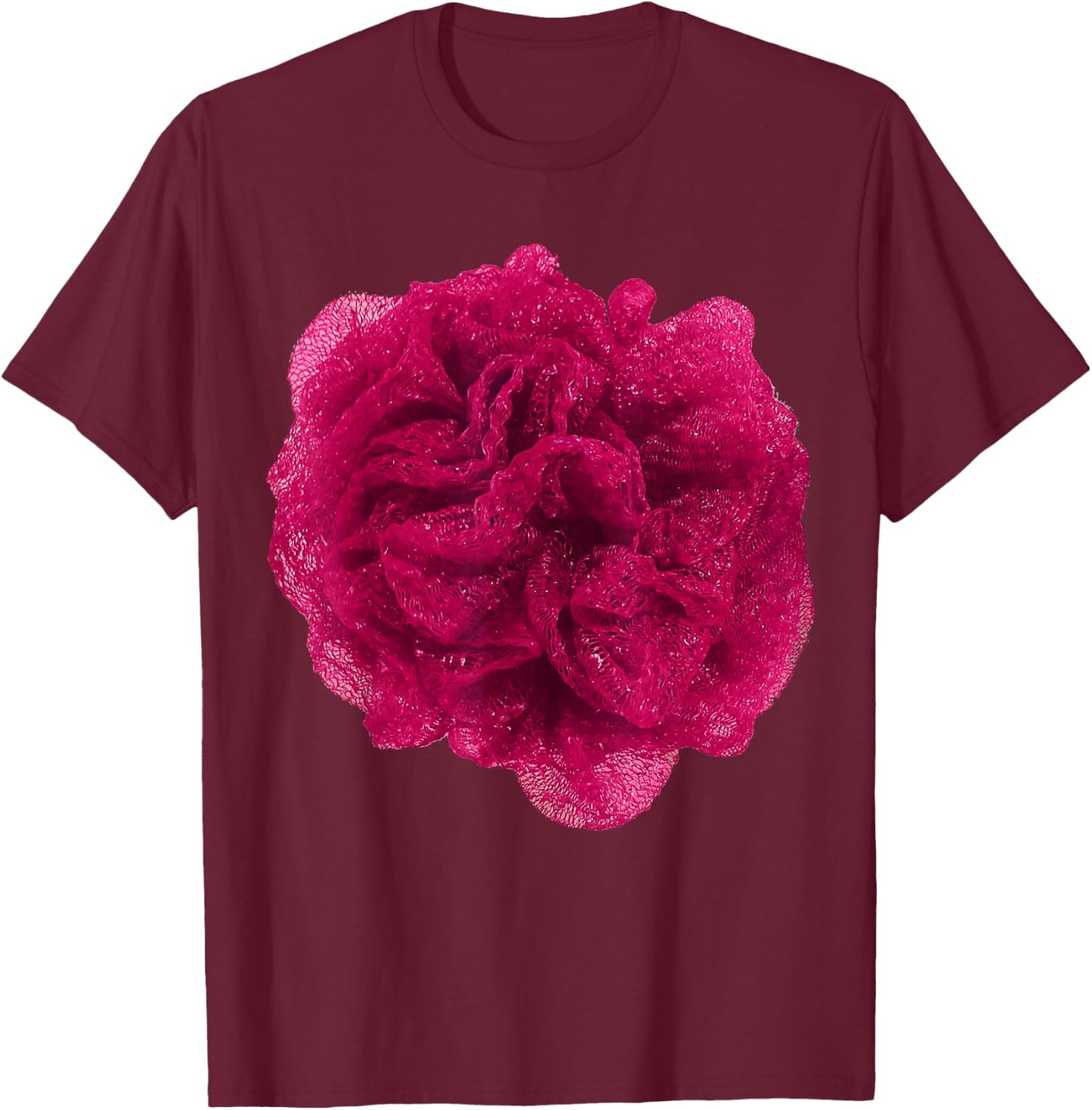 Pink Shower Loofah Costume Funny Halloween Cosplay Dress-up T-Shirt - T-Shirt | Maroon