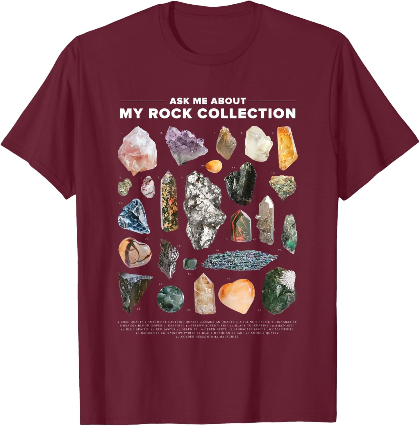 Ask me about my Rock Collection T-Shirt - T-Shirt | Maroon