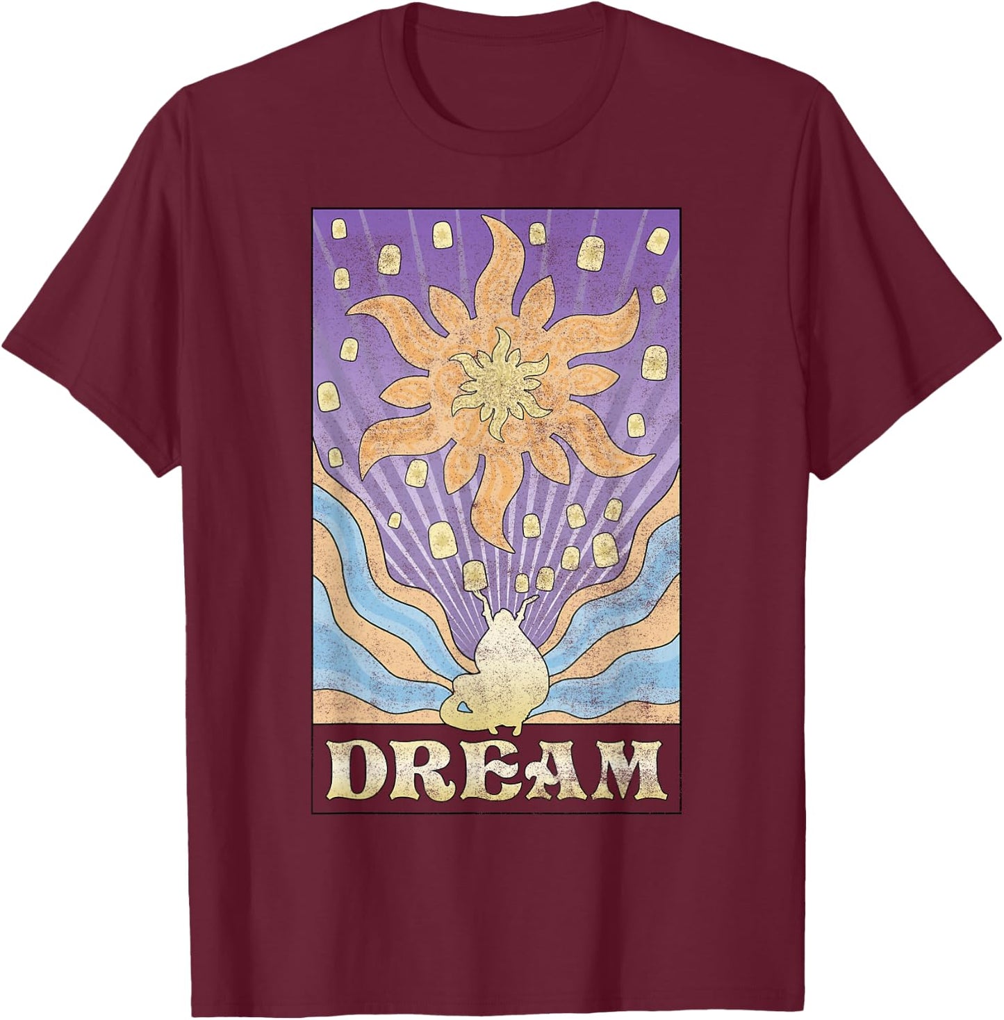 Disney Tangled Dream Festival Poster Small T-Shirt - T-Shirt | Maroon