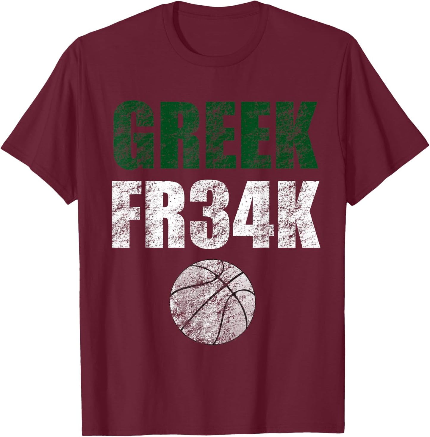 Greek FR34K Milwaukee Wisconsin Basketball Championship T-Shirt - T-Shirt | Maroon