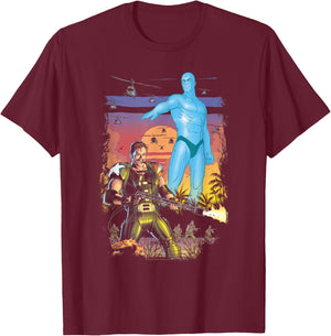 DC Comics Watchmen Winning the War Adult , Black, Small T-Shirt - T-Shirt | Maroon