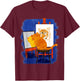 Cute Artistic Cat - Cute Cat Painting Lion Art T-Shirt - T-Shirt | Maroon