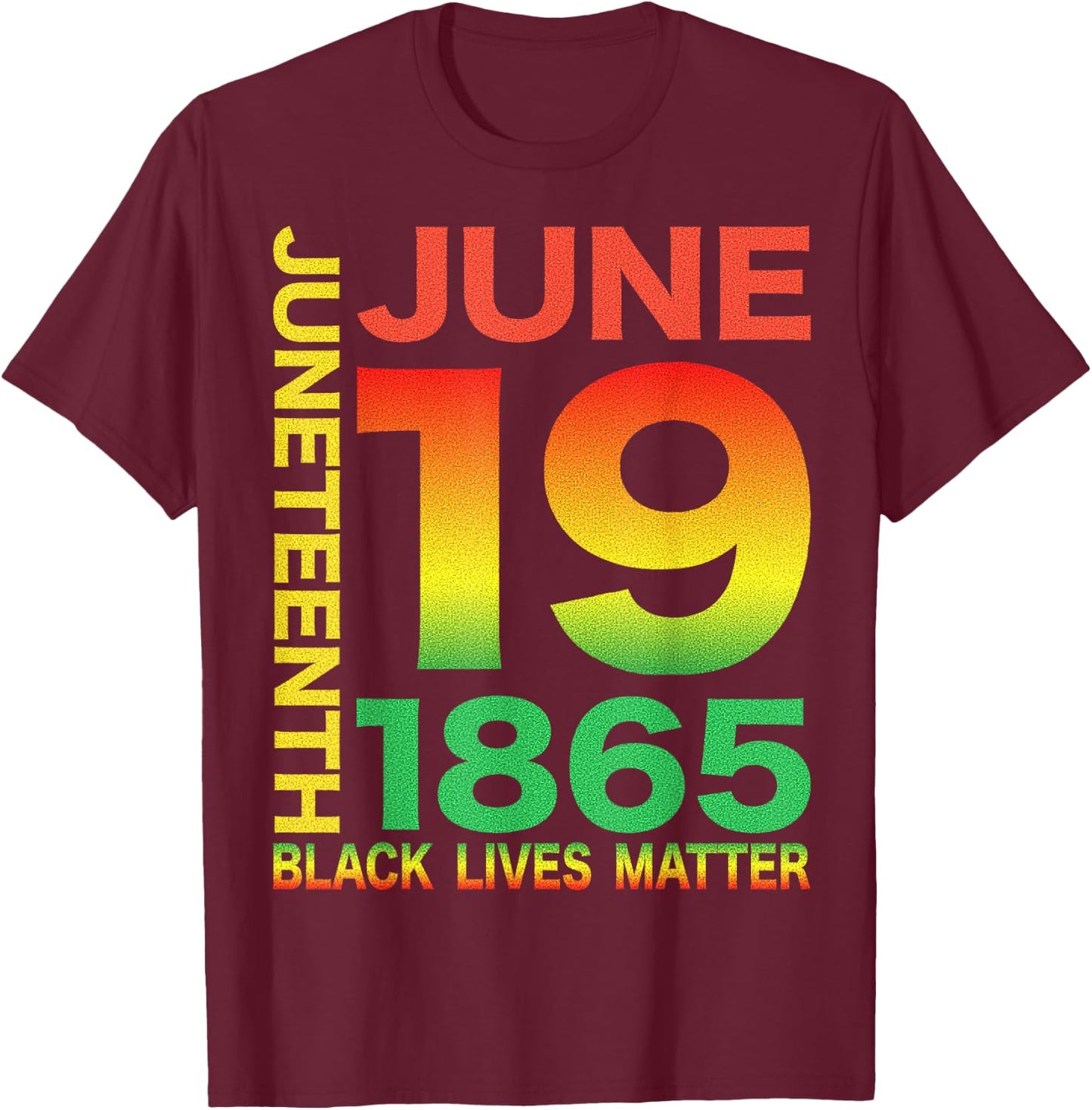 Happy Juneteenth Is My Independence Day Free ish Black Men T-Shirt - T-Shirt | Maroon