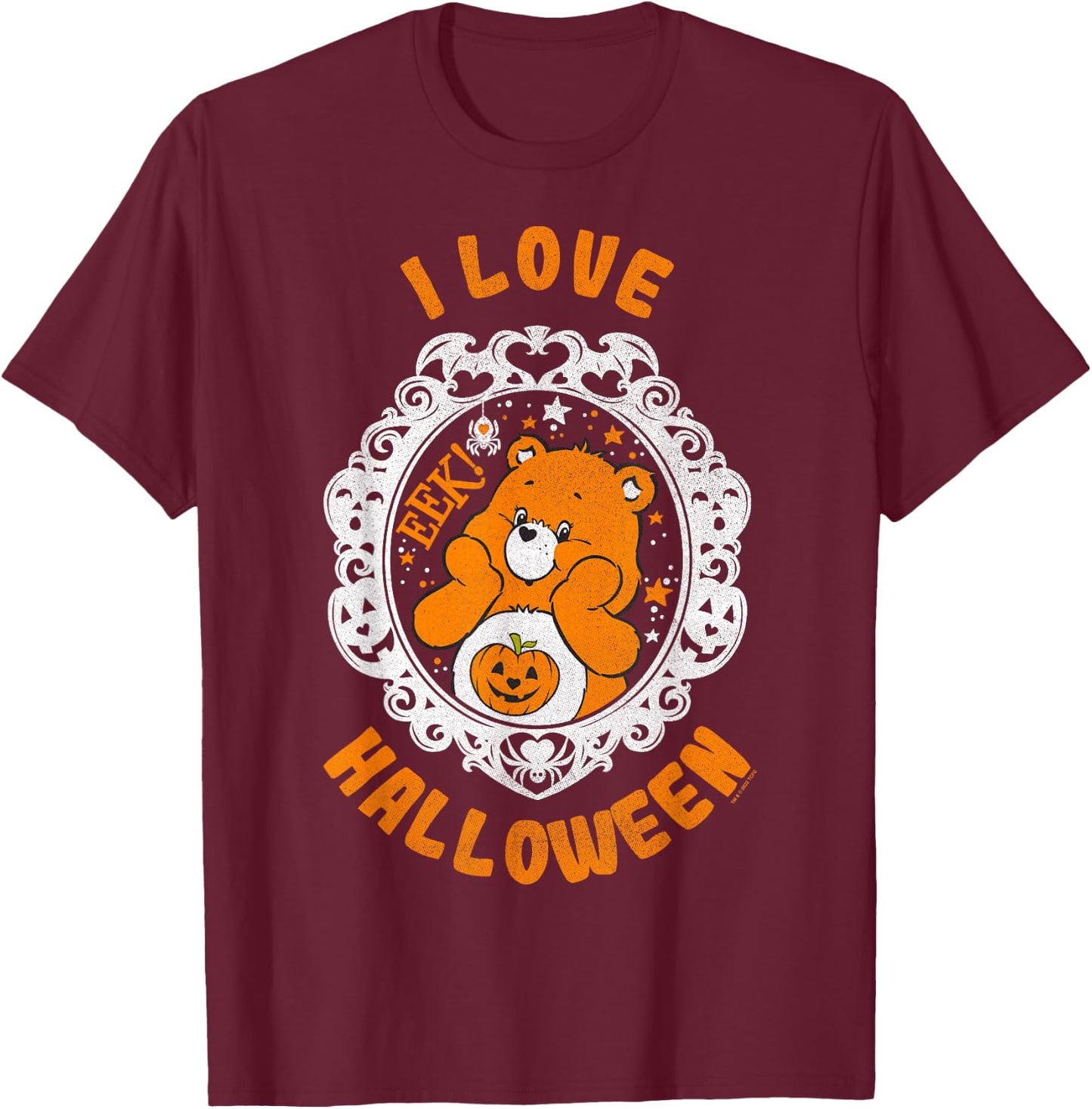 Care Bears Halloween Trick-or-Sweet Bear Spooky Poster T-Shirt - T-Shirt | Maroon