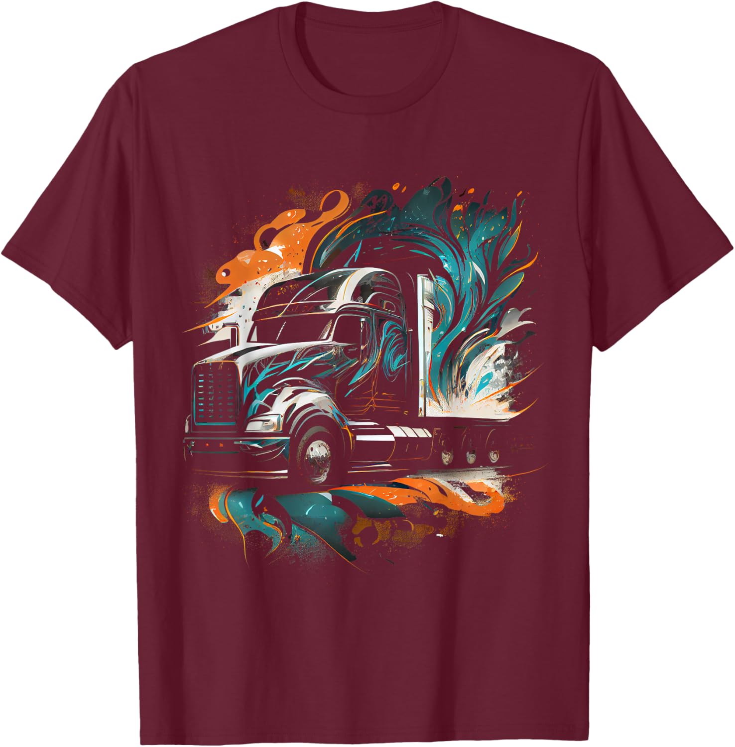 Truck Driver 18 Wheeler Trucker Gift T-Shirt - T-Shirt | Maroon