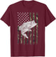 Bass Fishing US American Flag Large Mouth Camo Kids Men T-Shirt - T-Shirt | Maroon