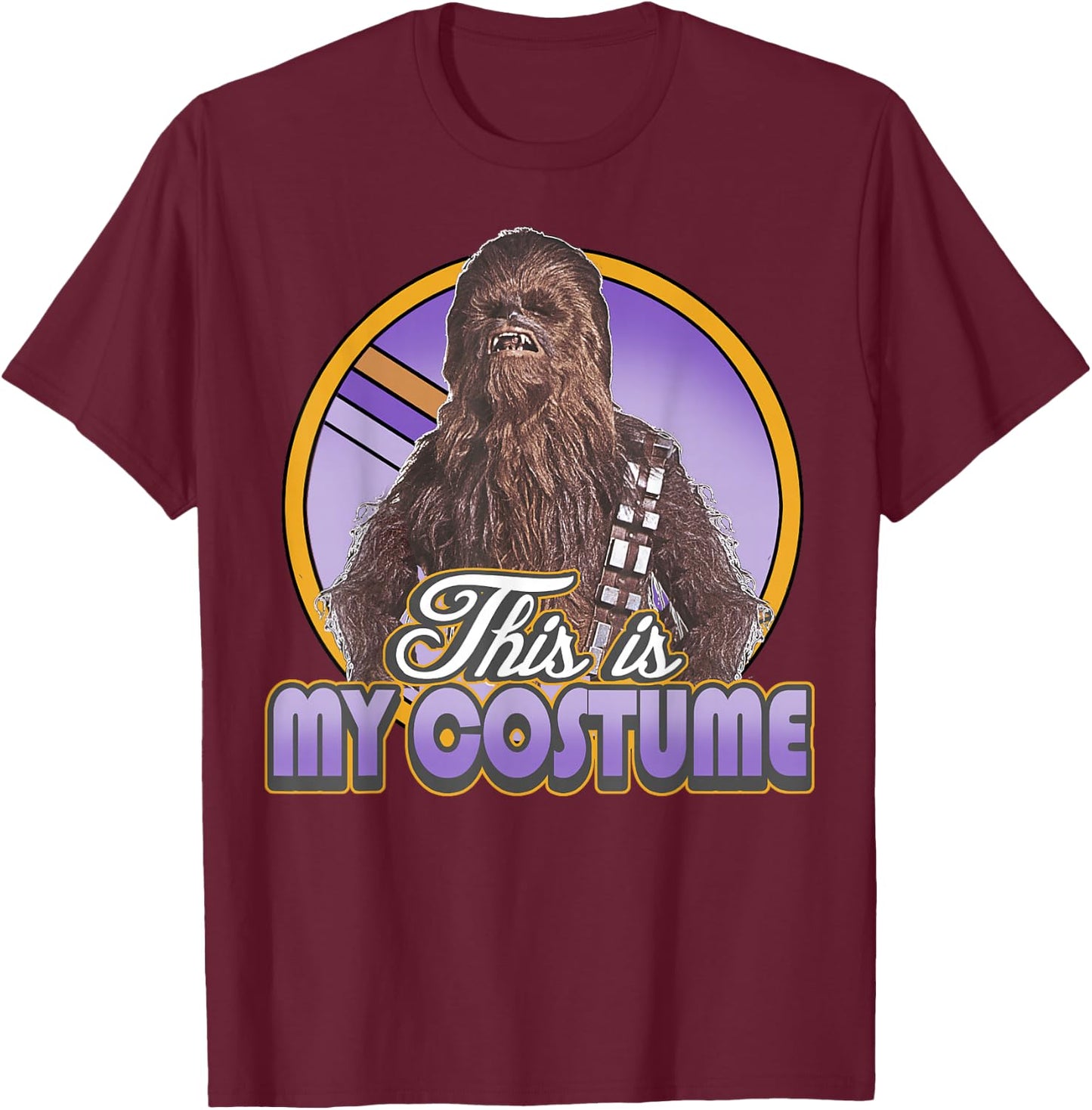 Star Wars Chewbacca This Is My Costume Quote Halloween T-Shirt - T-Shirt | Maroon