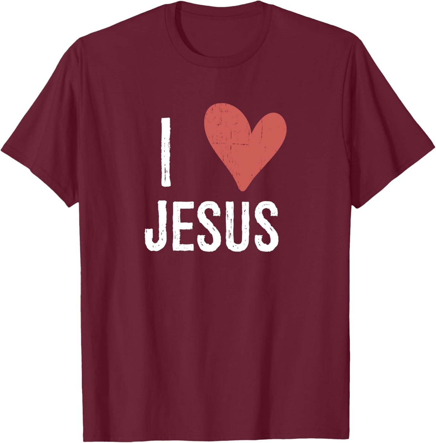 I Love Jesus T-Shirt - T-Shirt | Maroon