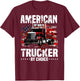 Trucker Gifts Truck Driver Design On Back Of Clothing T-Shirt - T-Shirt | Maroon