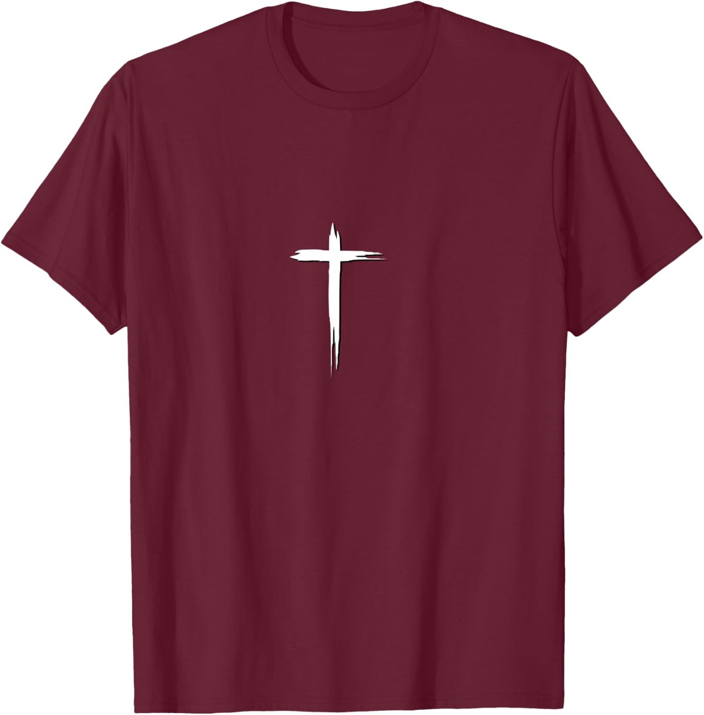 Cross Faith Jesus Christ Cross Graphic T-Shirt - T-Shirt | Maroon