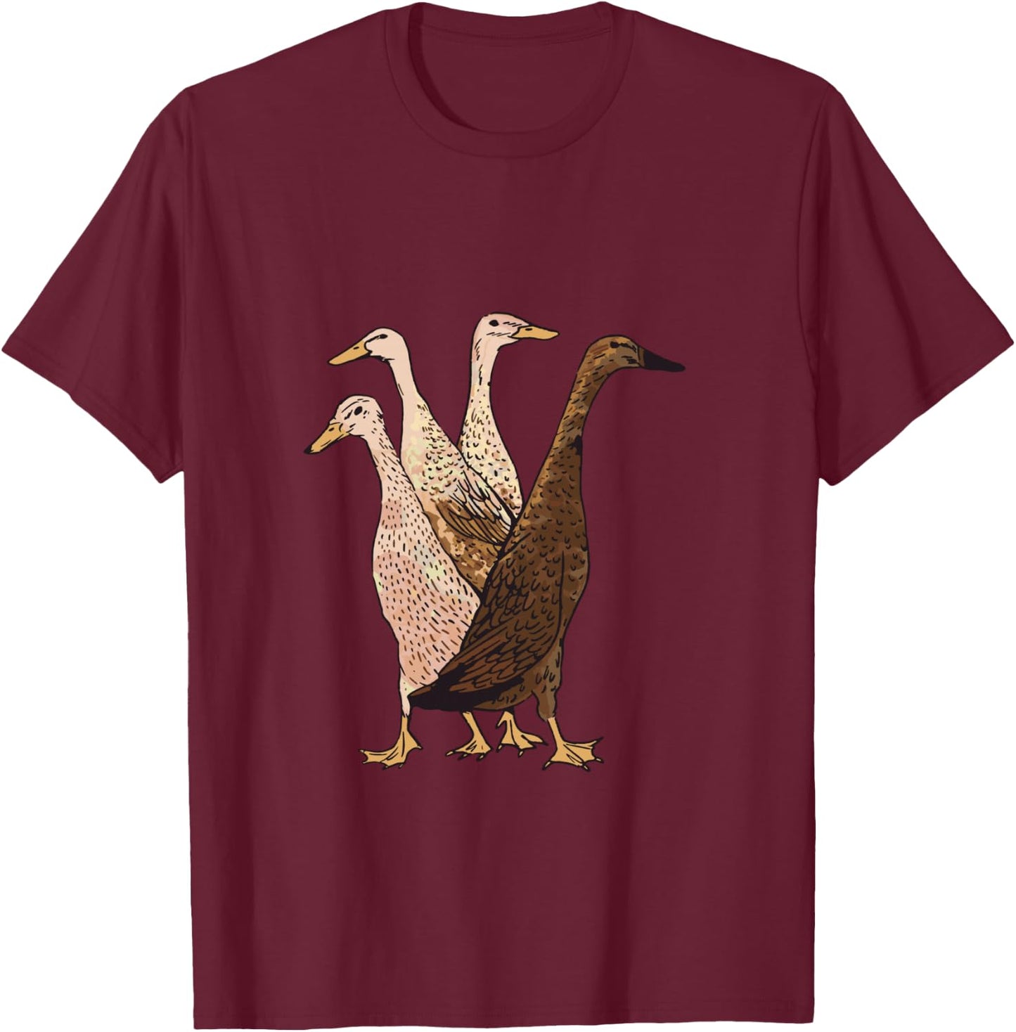 Running Duck Indian Runner duck T-Shirt - T-Shirt | Maroon