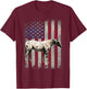 Appaloosa Horse Patriotic American Flag Vintage Horseback Women Kids Men T-Shirt - T-Shirt | Maroon