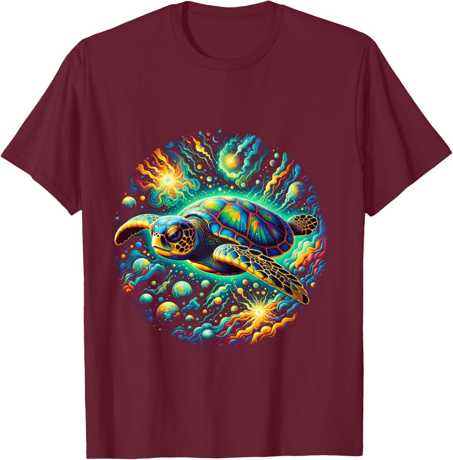 Sea Turtle Beach Lover Ocean Animal Graphic Novelty T-Shirt - T-Shirt | Maroon