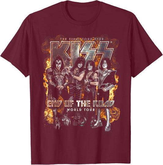 KISS - End of The Road Tour Event Small T-Shirt - T-Shirt | Maroon