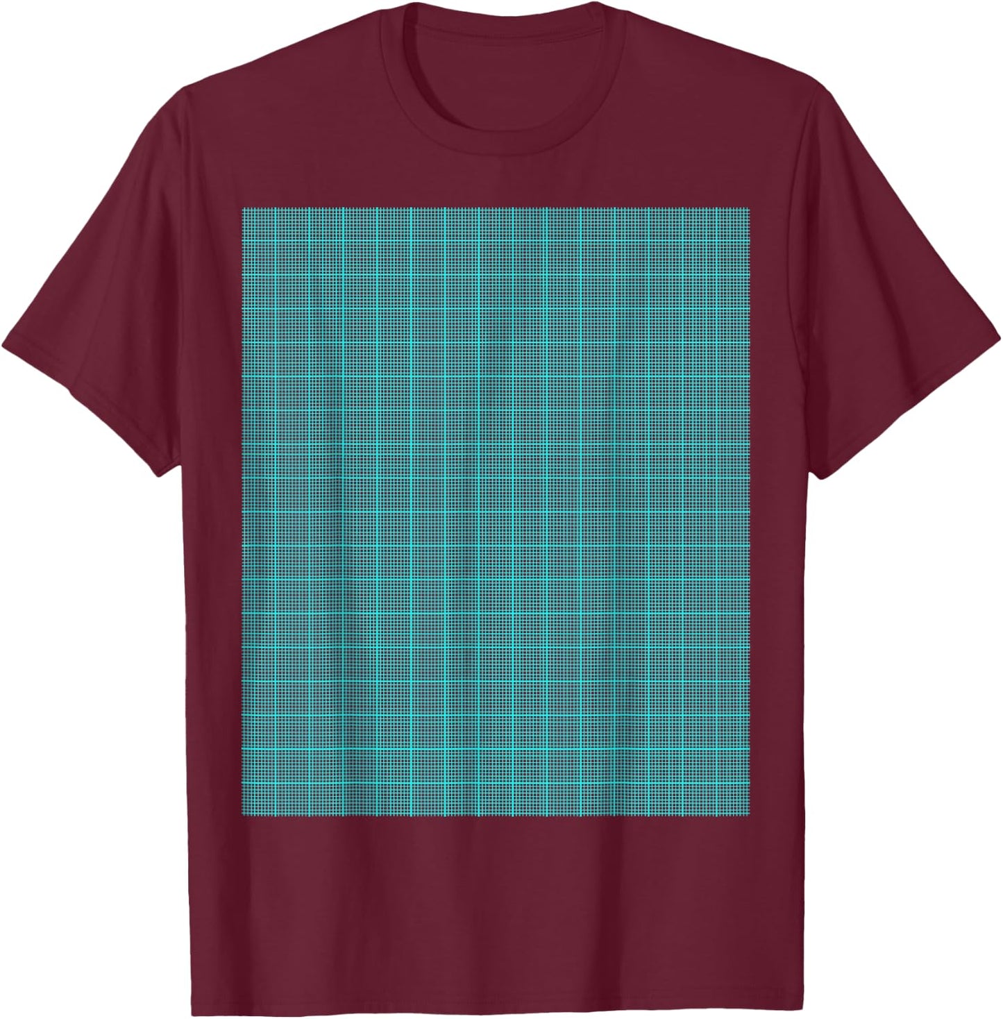 Graph Paper Grid Guides To Plot Graphs of Functions Data Fun T-Shirt - T-Shirt | Maroon