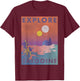 Star Wars Explore Tatooine Faded Retro C-3PO & R2-D2 Poster T-Shirt - T-Shirt | Maroon