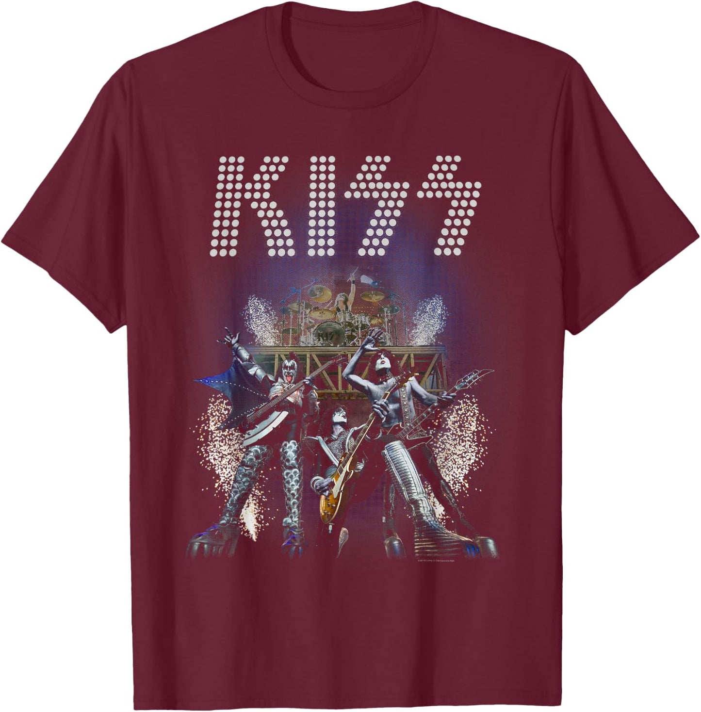 KISS - Electric Stage T-Shirt - T-Shirt | Maroon