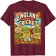 England Cricket Vintage | Birthplace of Cricket Retro T-Shirt - T-Shirt | Maroon