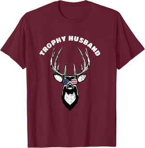 Trophy Husband Hunter Outdoor Adventure Lover Gift Dad Men T-Shirt - T-Shirt | Maroon