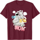 Sesame Street Cookie Monster Om Nom T-Shirt - T-Shirt | Maroon