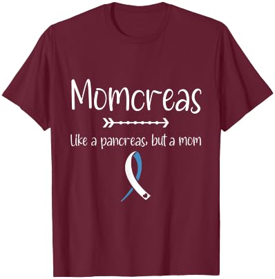 Momcreas Diabetes Mom Mothers Day Motherhood Pancreas T-Shirt - T-Shirt | Maroon