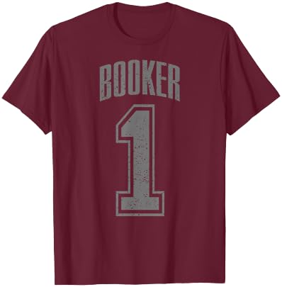 Booker Supporter Number 1 Biggest Fan T-Shirt - T-Shirt | Maroon