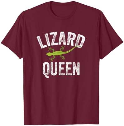 Lizard Queen Lizard Reptile Gecko T-Shirt - T-Shirt | Maroon