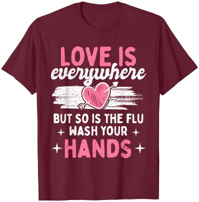 Vintage Flu Season Wash Your Hands Anti-Germ T-Shirt - T-Shirt | Maroon
