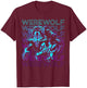 Werewolf Retro T-Shirt - T-Shirt | Maroon