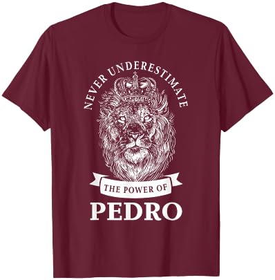Pedro Gift Name Lion T-Shirt - T-Shirt | Maroon