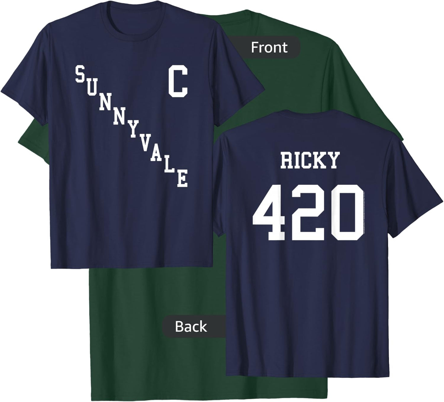 Trailer Park Boys Sunnyvale Hockey Jersey Front & Back T-Shirt - T-Shirt | Forest