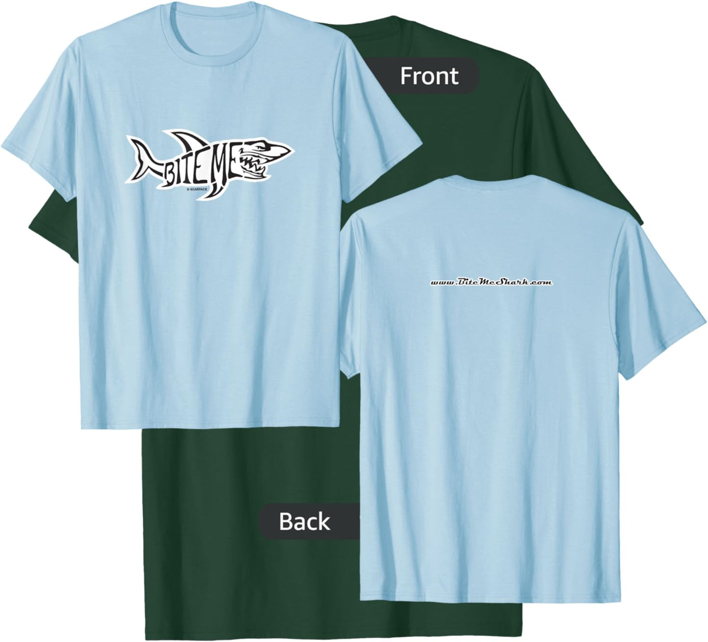 Original Bite Me Shark, Official Classic Retro Fishing T-Shirt - T-Shirt | Forest