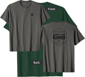 "Master Plumber" with vintage black back design T-Shirt - T-Shirt | Forest