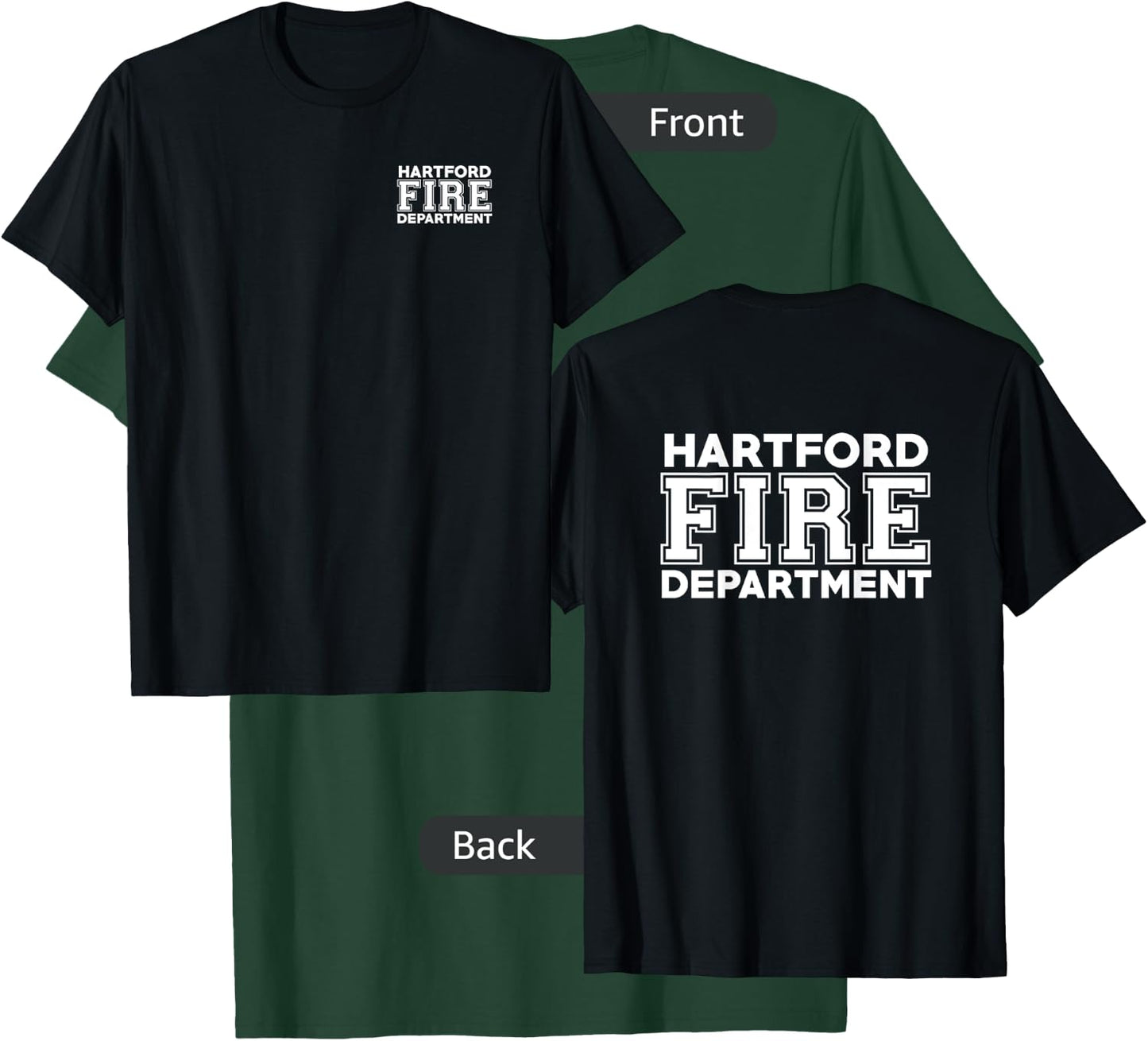 City of Hartford Fire Rescue Connecticut Firefighter T-Shirt - T-Shirt | Forest