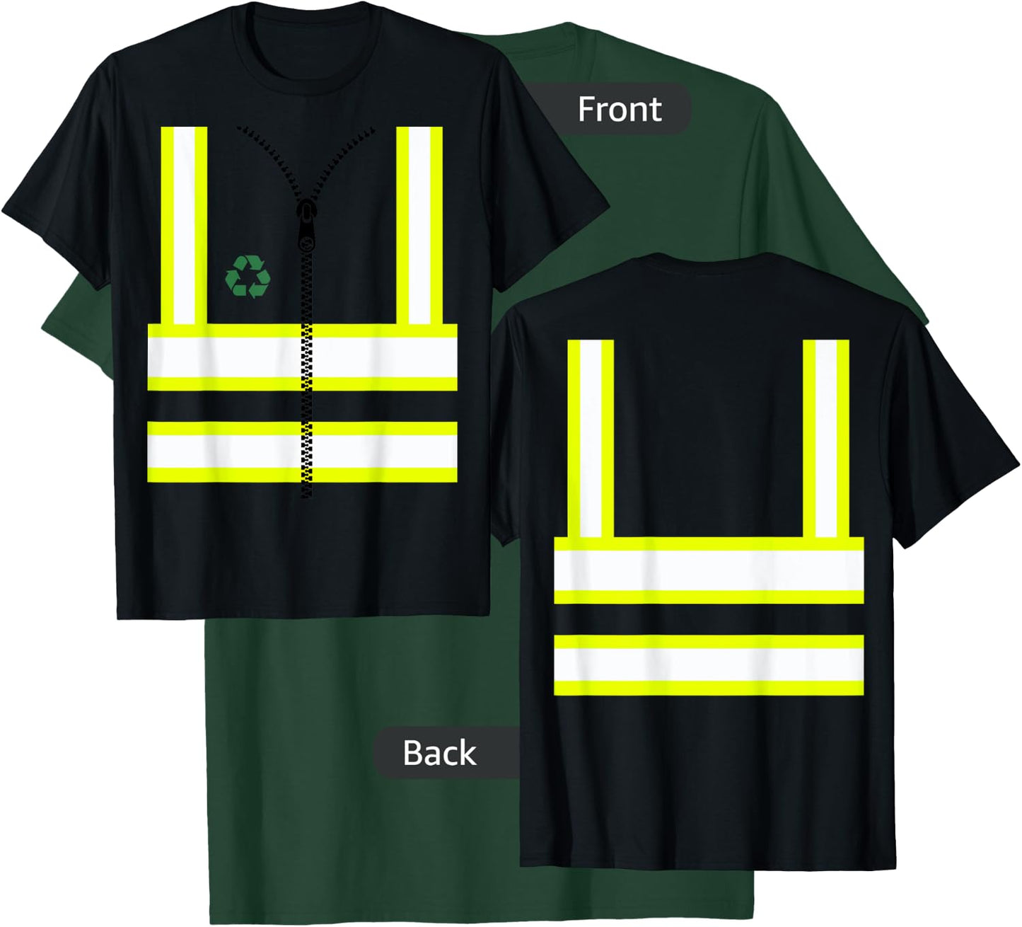 Kids Garbage Man Uniform Trash Truck Halloween Costume Boy's T-Shirt - T-Shirt | Forest