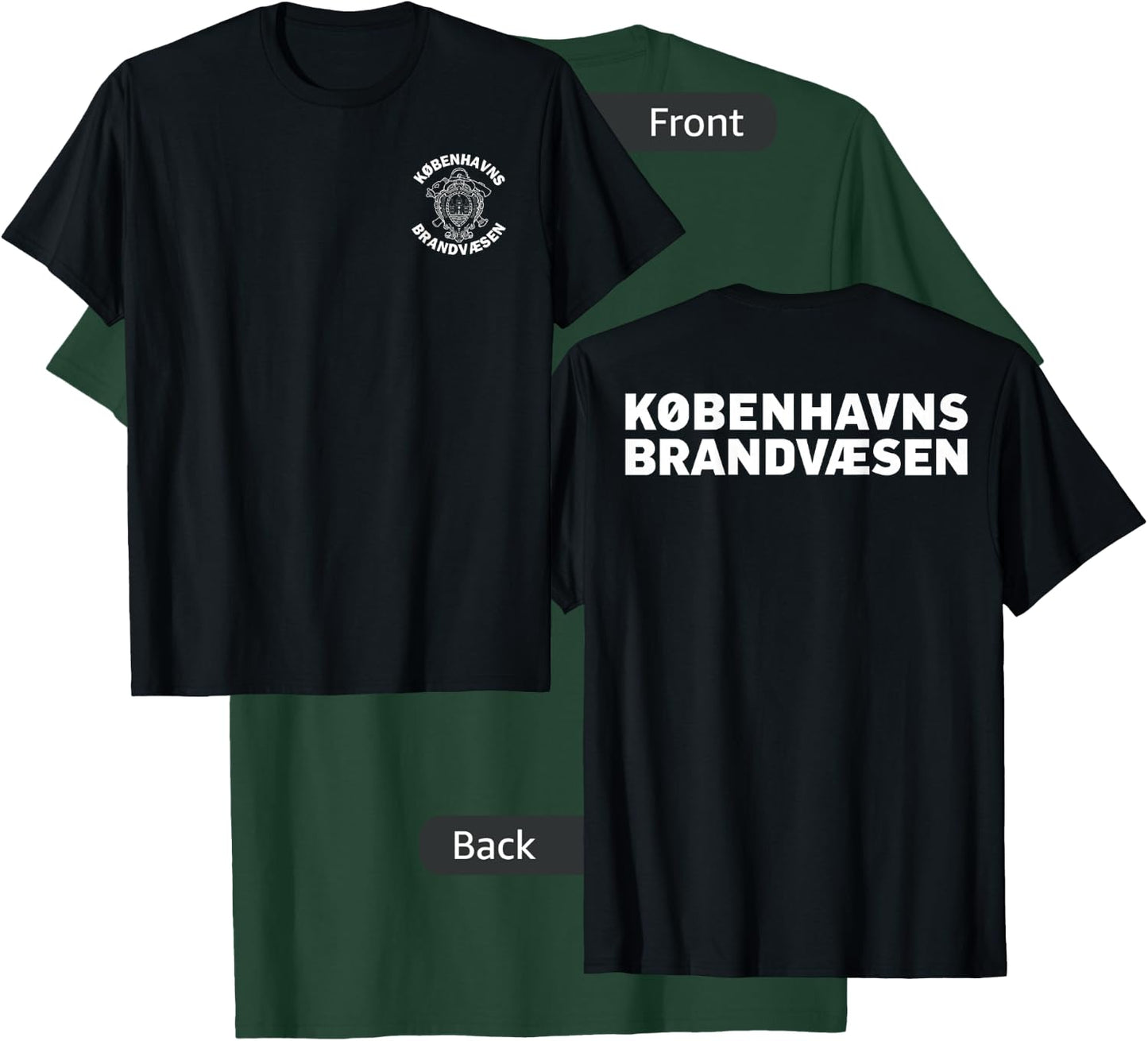 Danish Copenhagen Fire Department Firefighter T-Shirt - T-Shirt | Forest