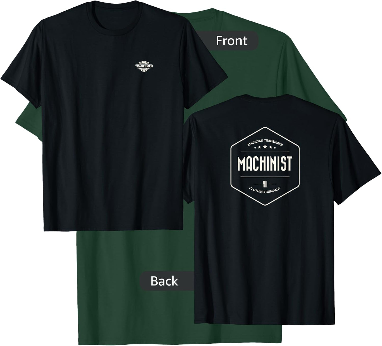 "Machinist" with vintage white back design T-Shirt - T-Shirt | Forest
