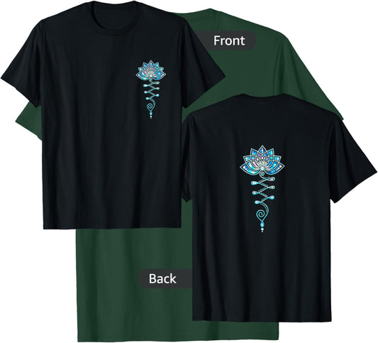 Lotus, blossom, flower, yoga, symbol, Buddhism, meditation T-Shirt - T-Shirt | Forest