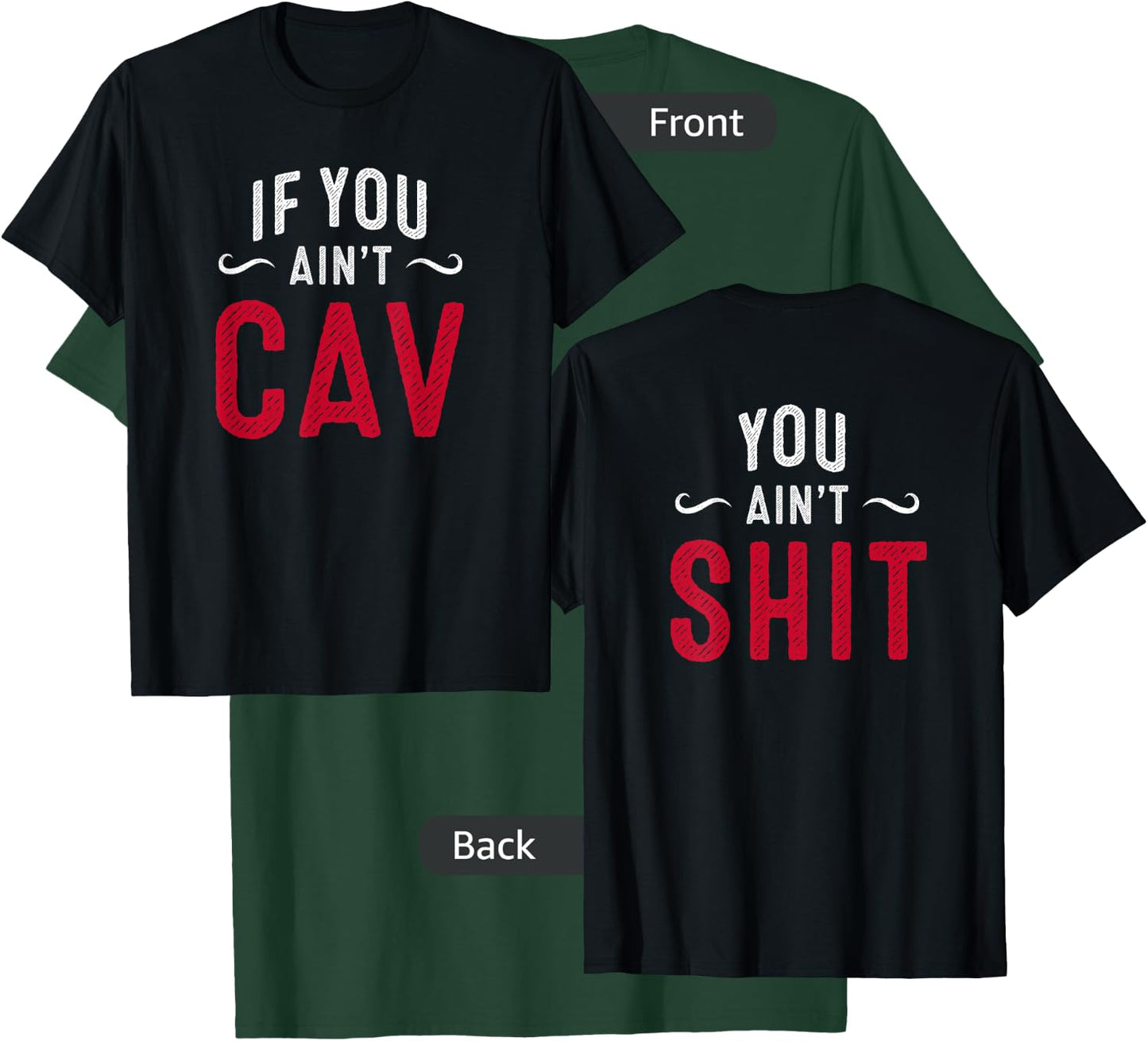 Cavalry Scout 19D If You Ain't CAV You Ain't Shit Vintage Themed Men's Black Small T-Shirt - T-Shirt | Forest