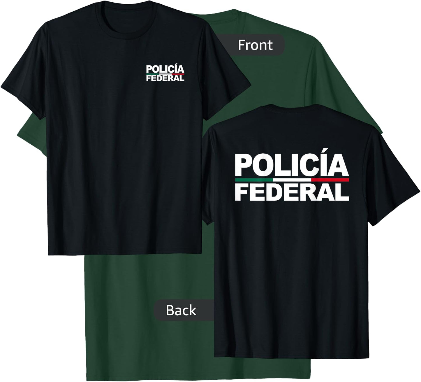 Mexico Policia Federal Mexican Police Law Costume T-Shirt - T-Shirt | Forest