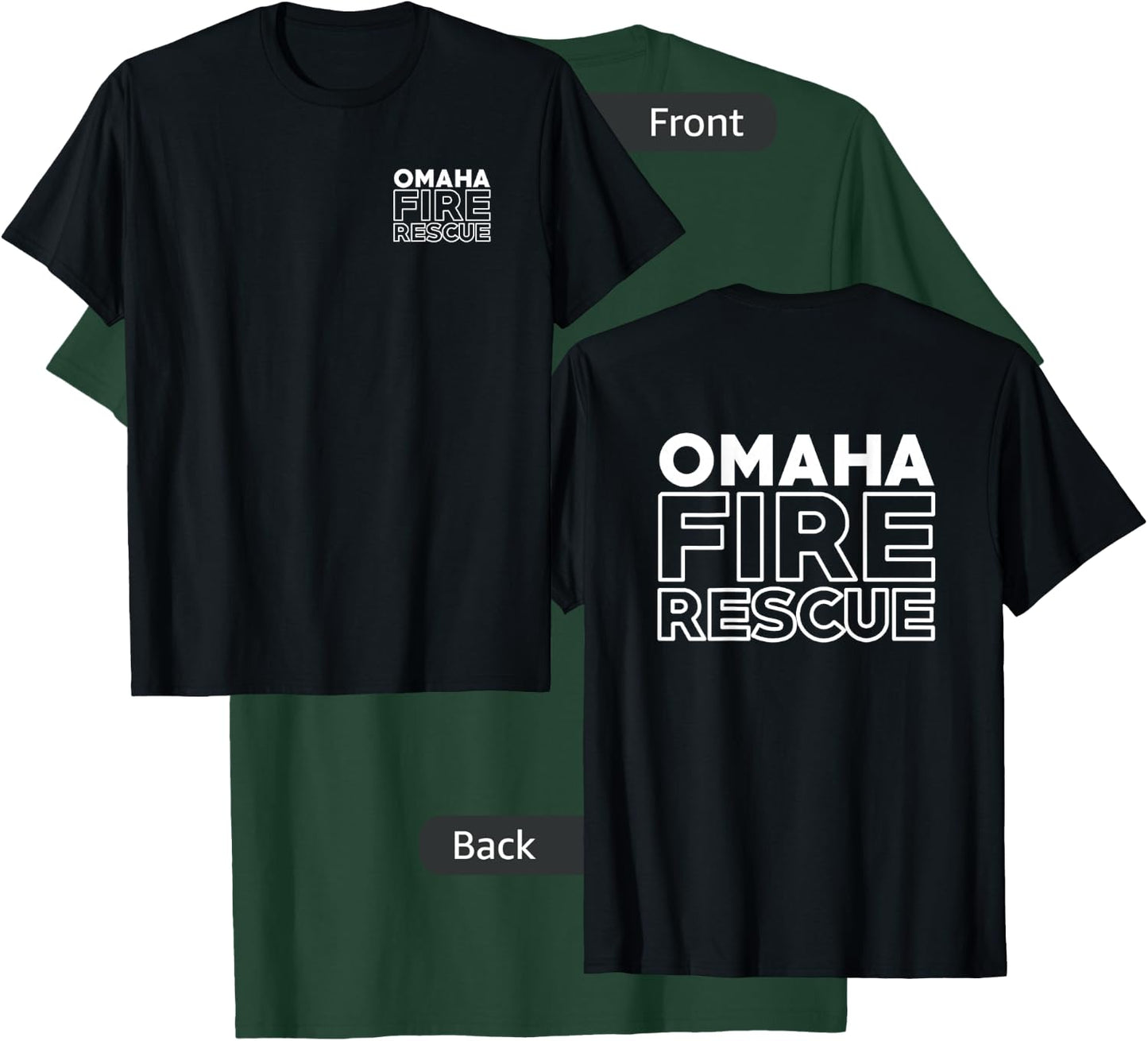 City of Omaha Fire Rescue Nebraska Firefighter T-Shirt - T-Shirt | Forest