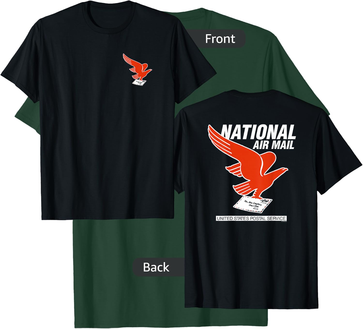 USPS National Air Mail Logo T-Shirt - T-Shirt | Forest