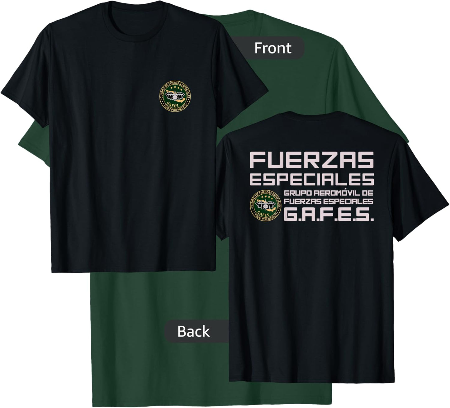GAFE GAFES Mexico Fuerzas Especiales Mexican Special Force T-Shirt - T-Shirt | Forest