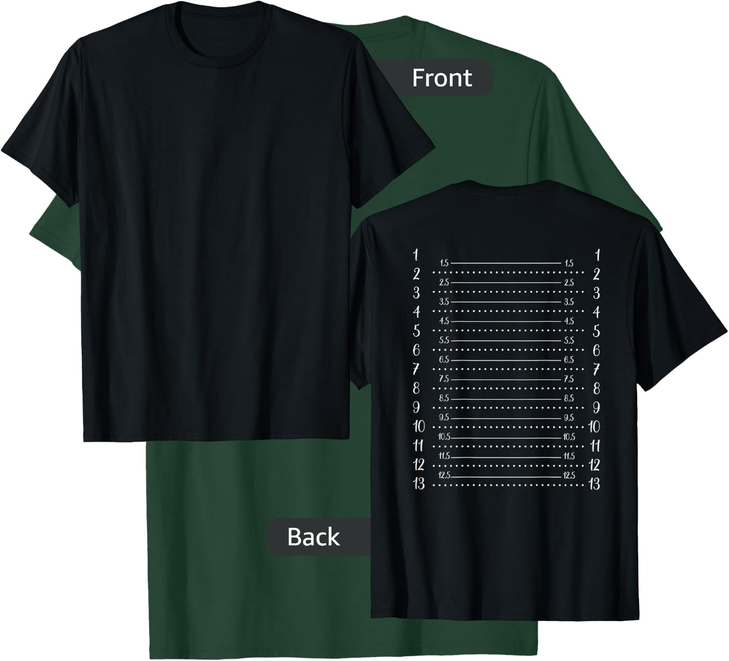 Hair Length Chart Hair Check T-Shirt - T-Shirt | Forest