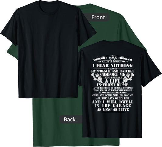 Mechanic Prayer - I Fear Nothing Because My Wrench & Ratchet T-Shirt - T-Shirt | Forest