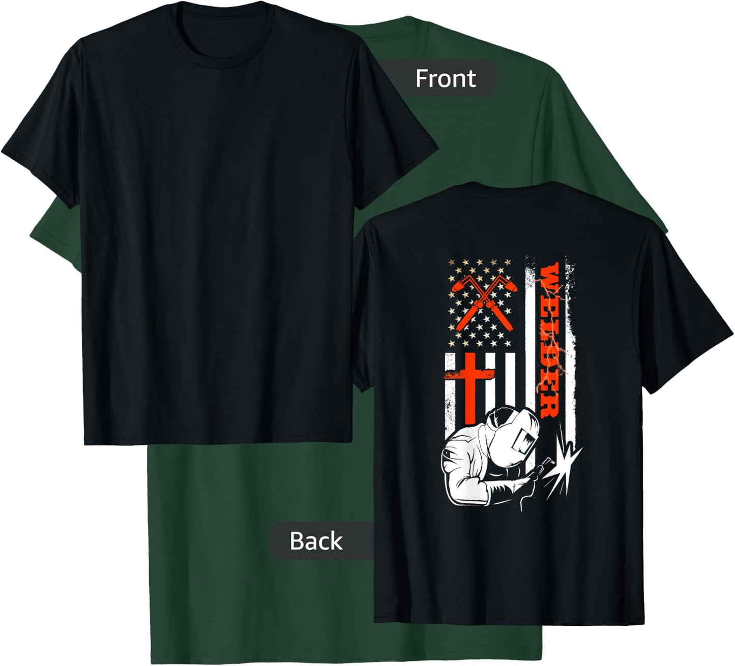 Welder Gifts Funny Welding Image On Back Of Shirt T-Shirt - T-Shirt | Forest
