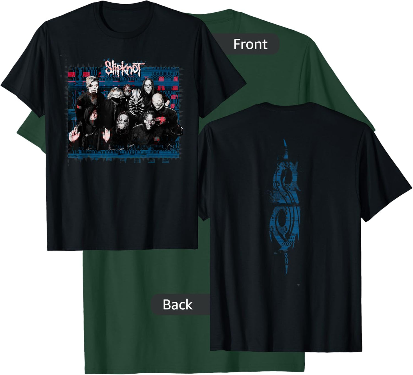 Slipknot Official We Are Not Your Kind Blue Glitch T-Shirt - T-Shirt | Forest