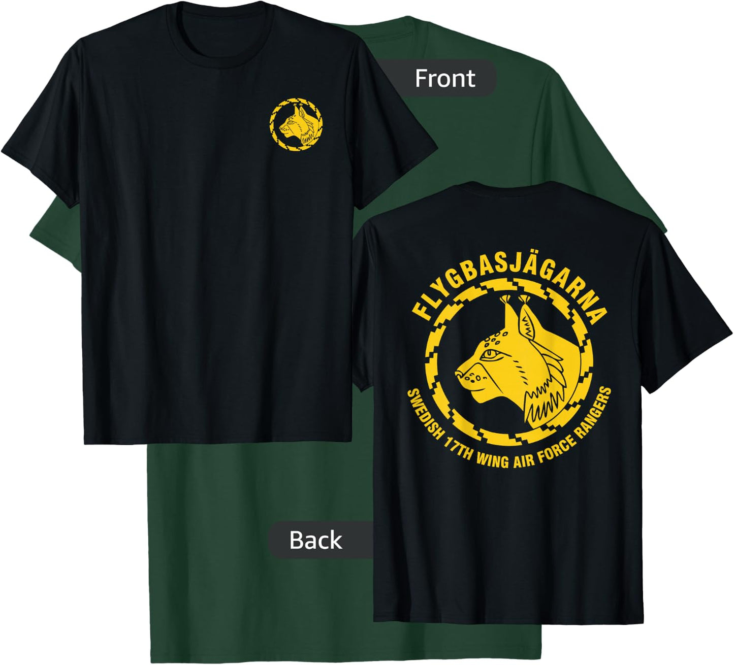 Swedish Air Force Rangers Flygbasjägarna T-Shirt - T-Shirt | Forest