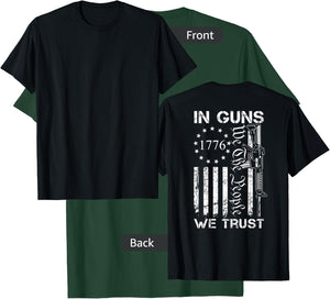 In Guns We Trust - We The People - AR15 USA Pro Guns (BACK) T-Shirt - T-Shirt | Forest