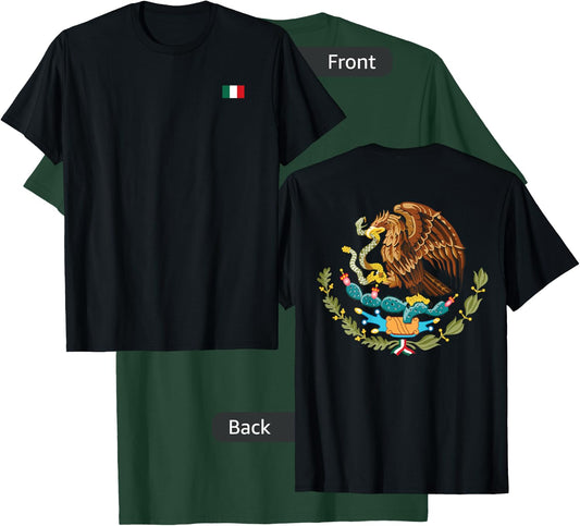 Mexico Flag Mexican Pride Flag of Mexico Coat of Arms Nation T-Shirt - T-Shirt | Forest